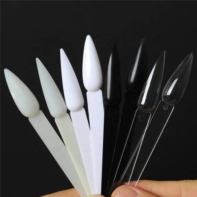 40pcs/lot 2 Size 4 Colors False Nails Display Tips Stiletto Faux Ongles Espositore Nail Wheel Clear Tip Nail Showing Shelf Salon