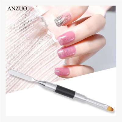 Nail Art Gels Double Use Pen Nail Brush/Push 2in1 UV Gels Use Dual-ended Slice Shape Tool Nail Tips